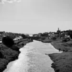 Ireland photo in black and white of river